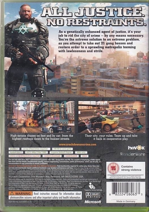 Crackdown - XBOX 360 (B Grade) (Used) (Eng)